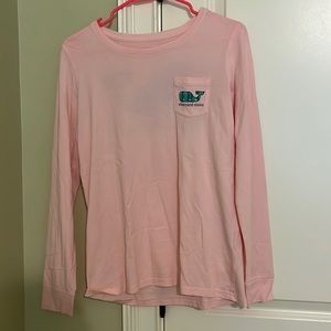 Vineyard Vine pink football shirt